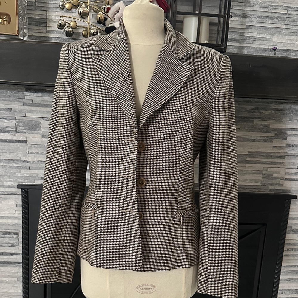 Classic Houndstooth Women's Blazer size 8